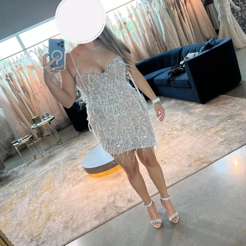 GALIA LAHAV JILL | EMBELLISHED TULLE MINI CORSET DRESS (Size US 10/12)